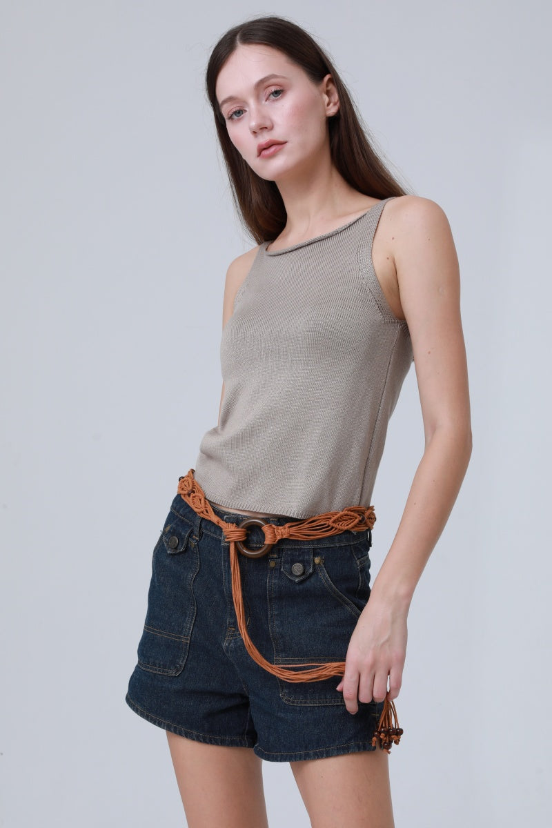 Ethnic Wooden Ring Belt – Handwoven Beaded Waist Rope ????????-Soul Flow Apparel