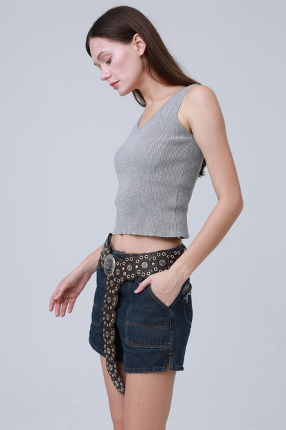 Boho Western Belt – Vintage Round Patch & Studded Detail ?????-Soul Flow Apparel