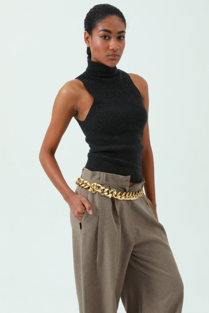 Chic Plated Waist Chain - Secure Hook Closure