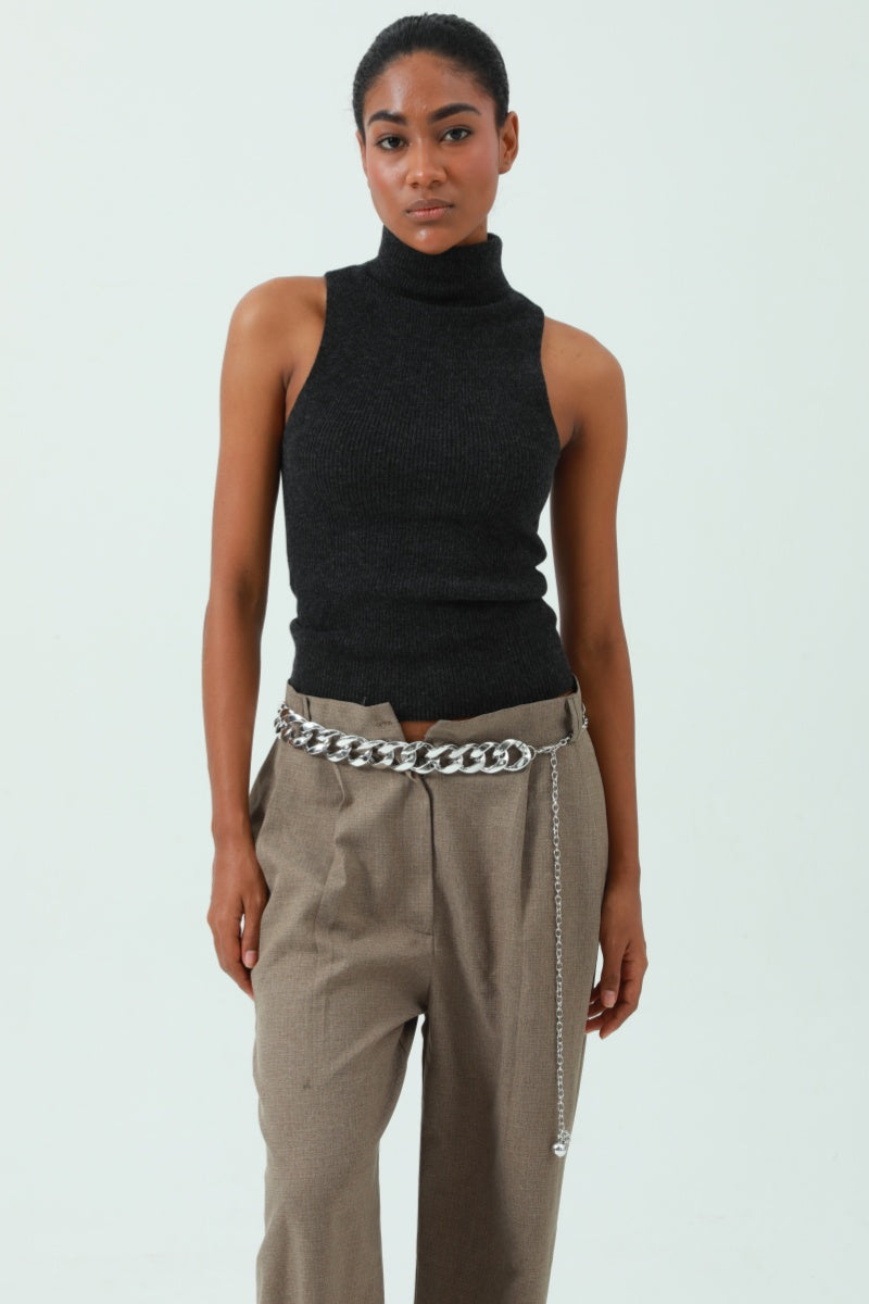 Chic Plated Waist Chain - Secure Hook Closure