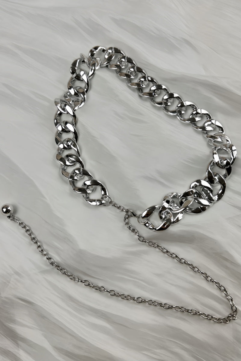 Chic Plated Waist Chain - Secure Hook Closure