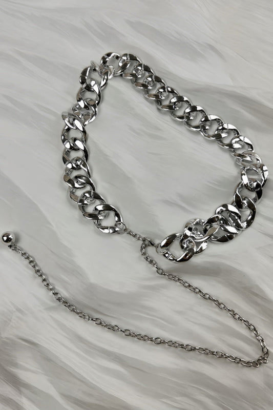 Chic Plated Waist Chain - Secure Hook Closure