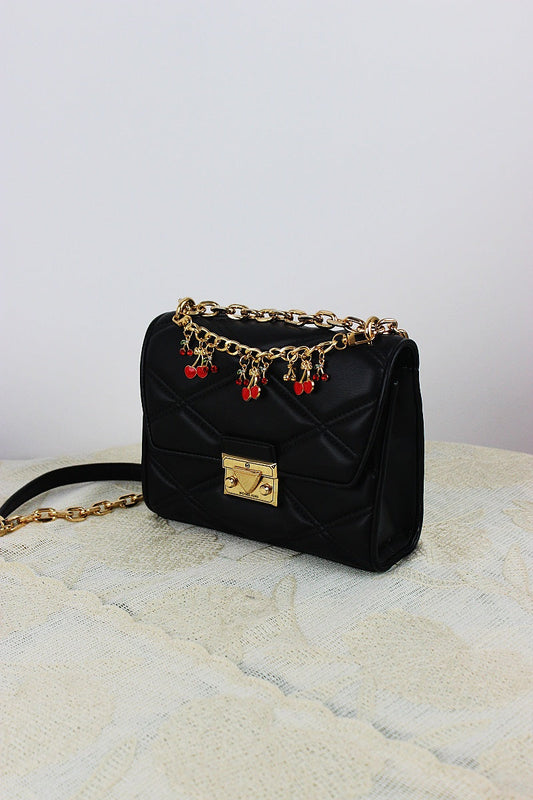 Cherry Charm Crossbody Strap – Adjustable Chain Bag Handle ??????-Soul Flow Apparel