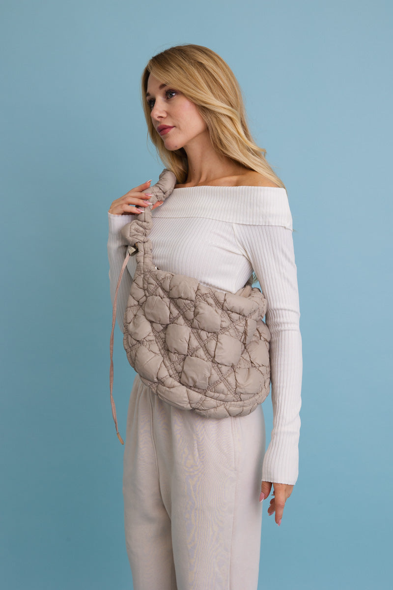 Carry All Quilted Puffer Crossbody Bag ????-Soul Flow Apparel