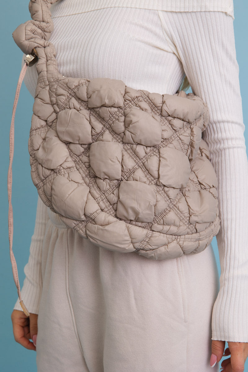 Carry All Quilted Puffer Crossbody Bag ????-Soul Flow Apparel