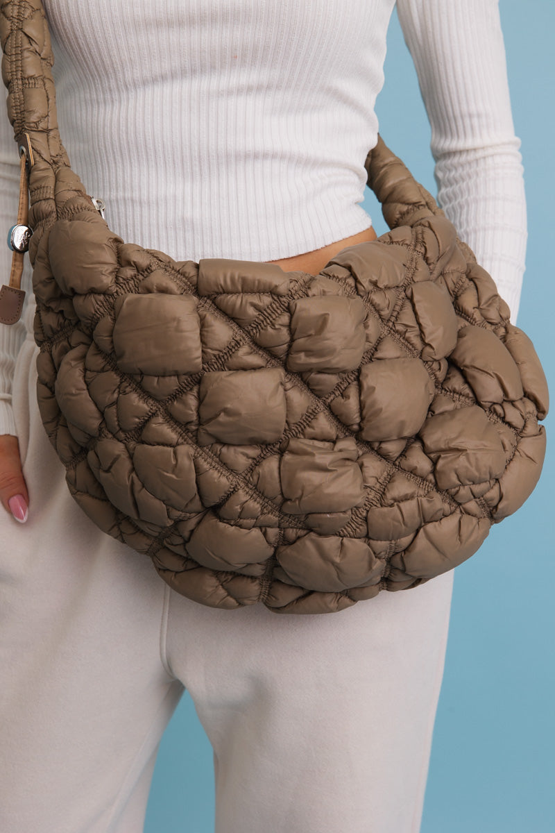 Carry All Quilted Puffer Crossbody Bag ????-Soul Flow Apparel