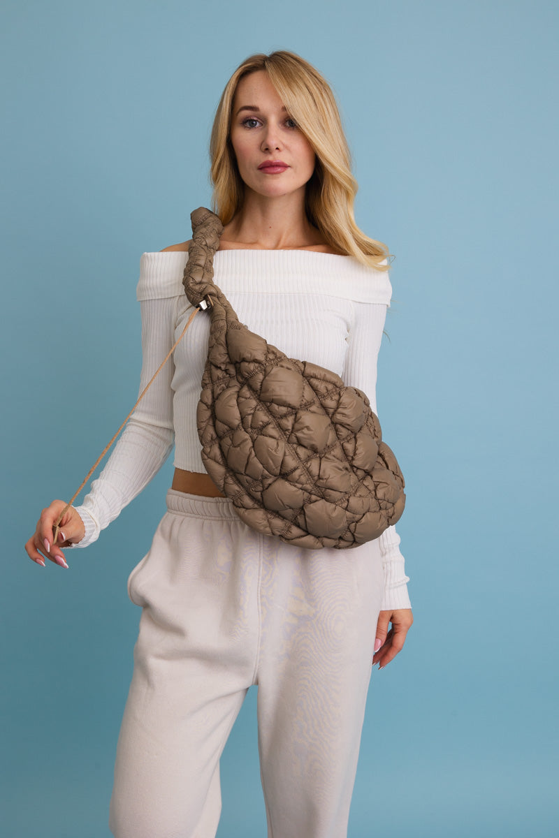 Carry All Quilted Puffer Crossbody Bag ????-Soul Flow Apparel