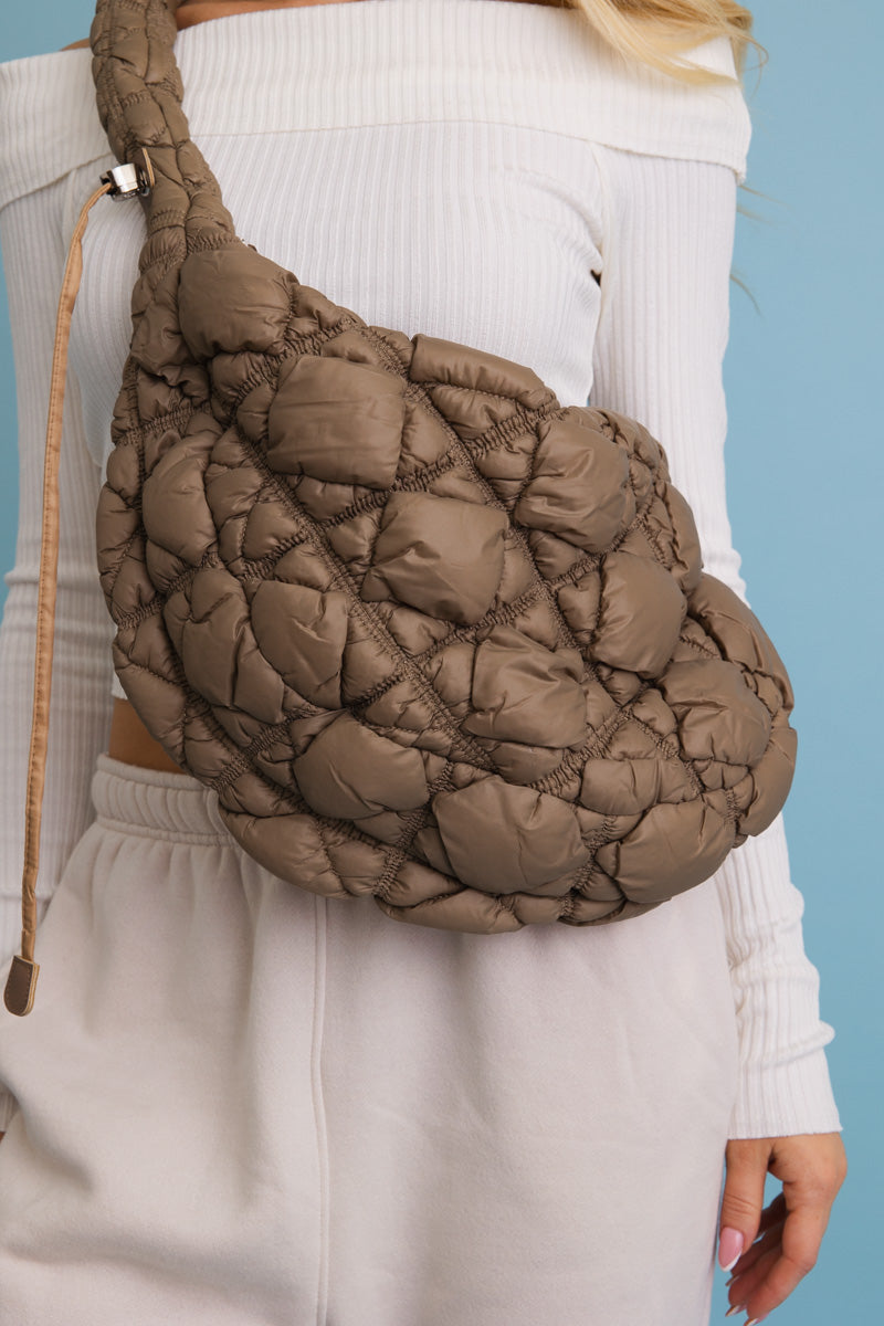 Carry All Quilted Puffer Crossbody Bag ????-Soul Flow Apparel