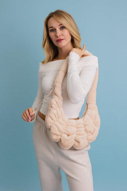 Plush Cloud Knit Cross Body Bag ??-Soul Flow Apparel