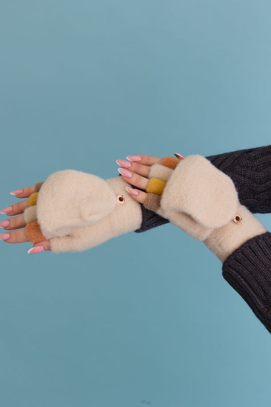 Rainbow Tip Convertible Gloves - Cute Winter Essential ????-Soul Flow Apparel