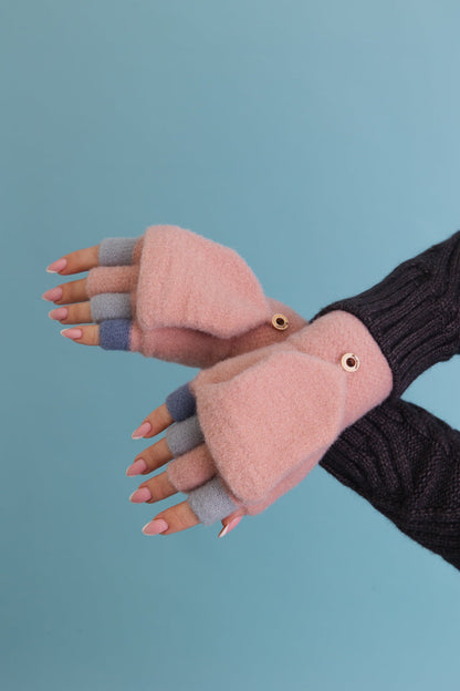 Rainbow Tip Convertible Gloves - Cute Winter Essential ????-Soul Flow Apparel