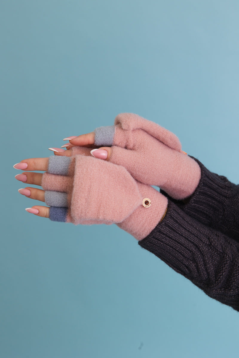 Rainbow Tip Convertible Gloves - Cute Winter Essential ????-Soul Flow Apparel