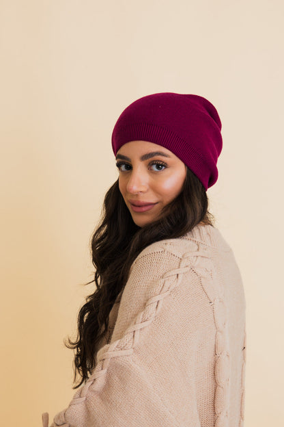 Cozy Up Trendy Chunky Knit Slouch Beanie-Soul Flow Apparel