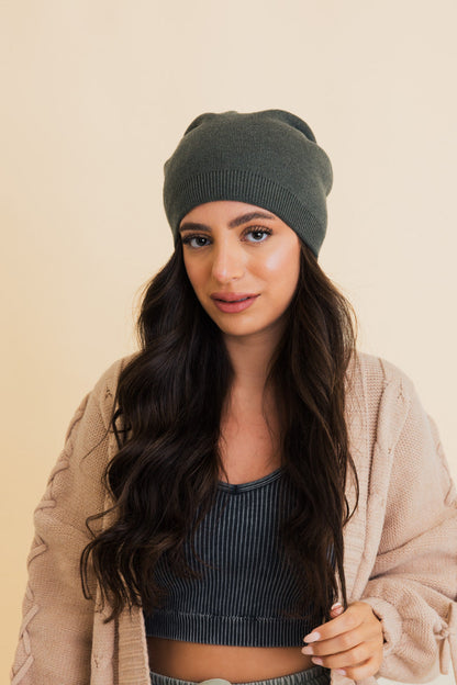 Cozy Up Trendy Chunky Knit Slouch Beanie-Soul Flow Apparel