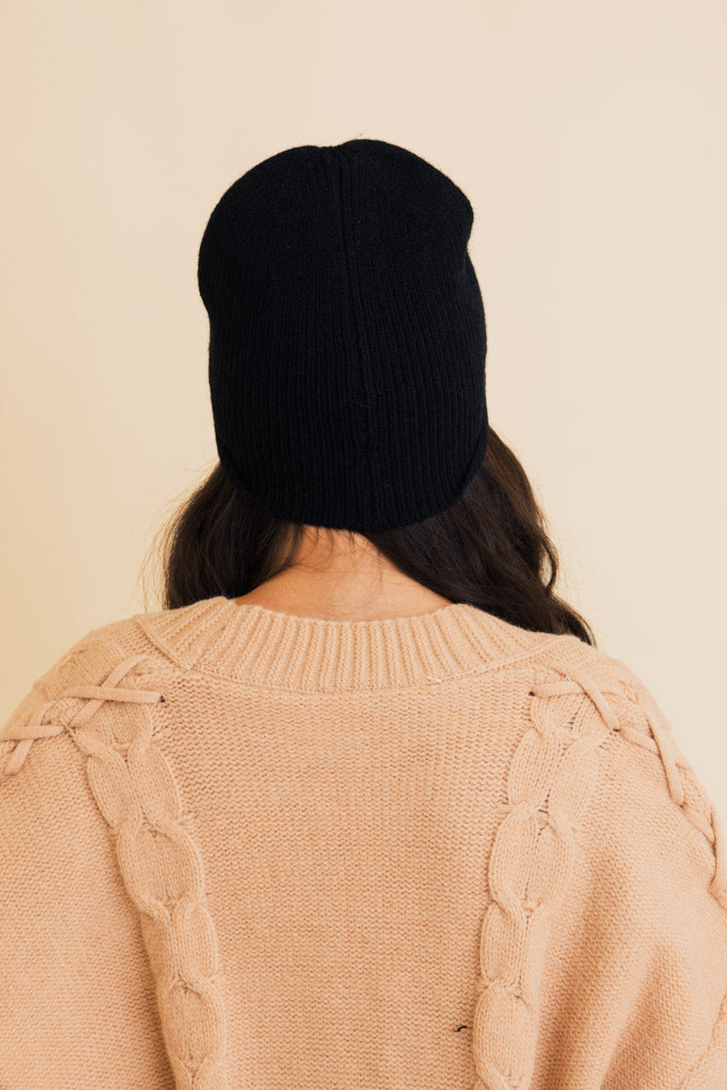 Frosty Front Fold Snuggle Ribbed Beanie-Soul Flow Apparel