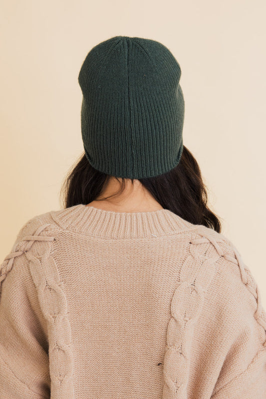 Frosty Front Fold Snuggle Ribbed Beanie-Soul Flow Apparel