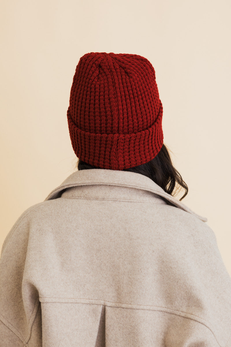 Soul Flow Apparel | Boho Toasty Waffle Puff Beanie