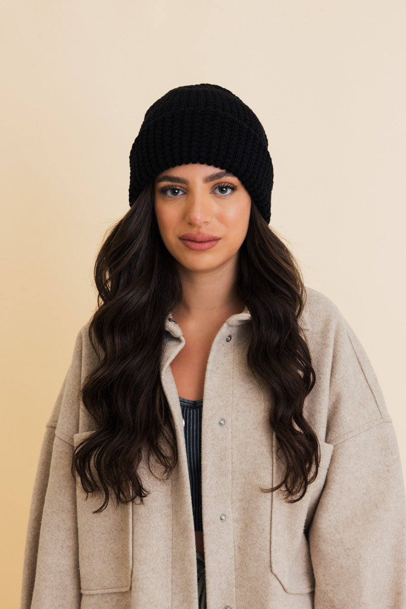 Soul Flow Apparel | Boho Toasty Waffle Puff Beanie