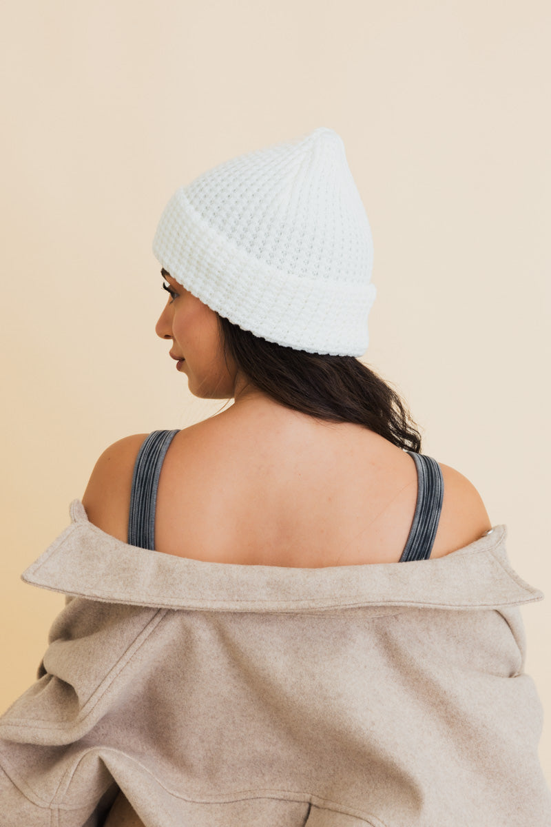 Soul Flow Apparel | Boho Toasty Waffle Puff Beanie