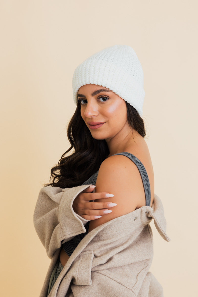 Soul Flow Apparel | Boho Toasty Waffle Puff Beanie
