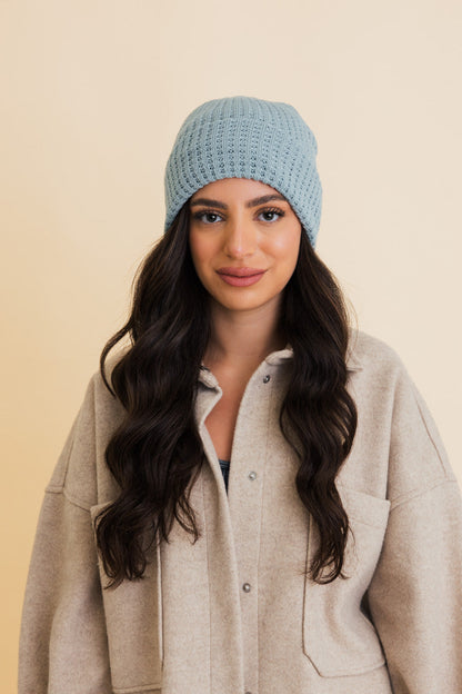 Toasty Waffle Puff Beanie-Soul Flow Apparel