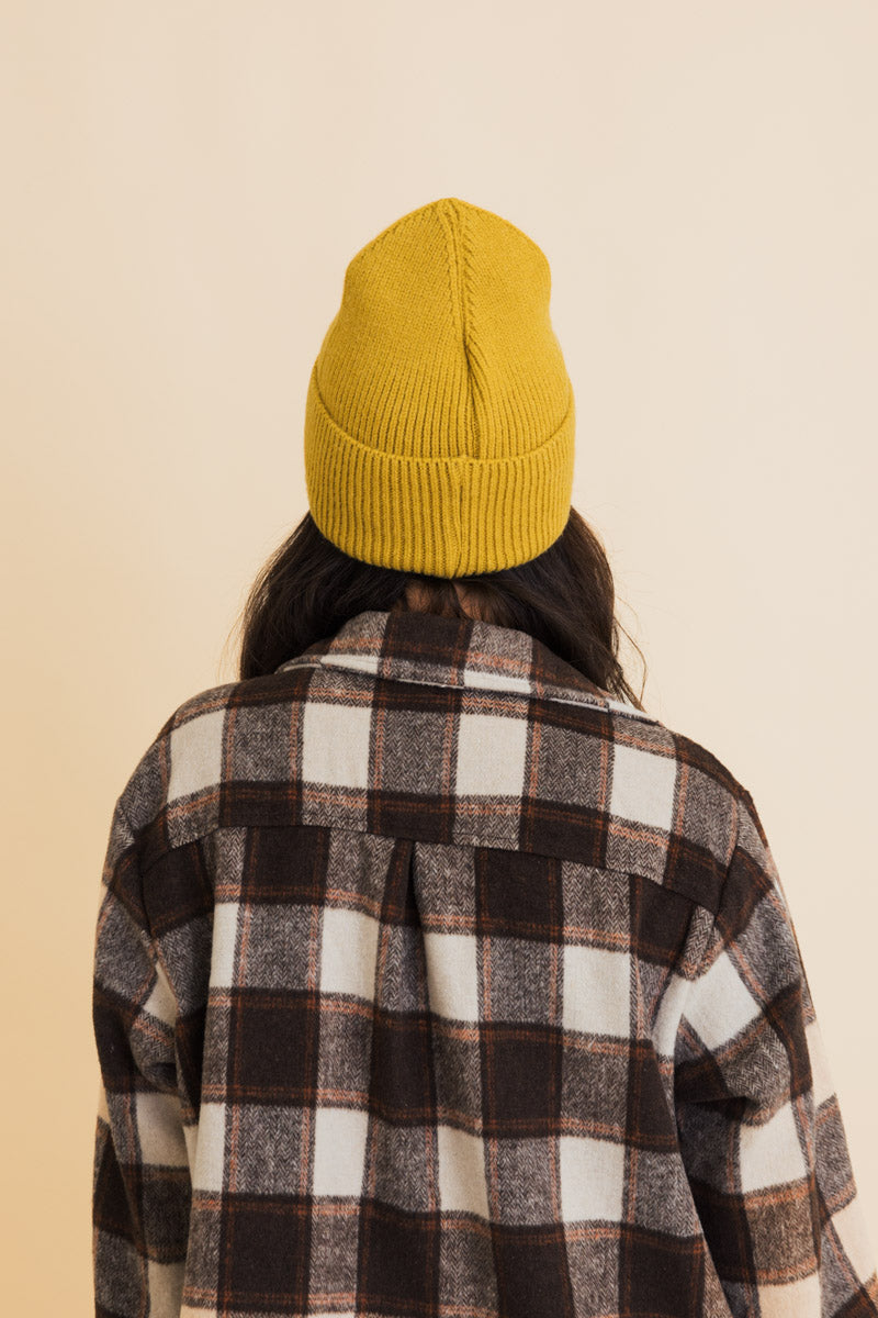 Soul Flow Apparel | Boho Embroidered Smiley Face Ribbed Knit Beanie
