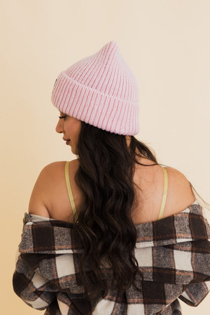 Chill Vibes Soft Ribbed Square Top Beanie Leto Collection