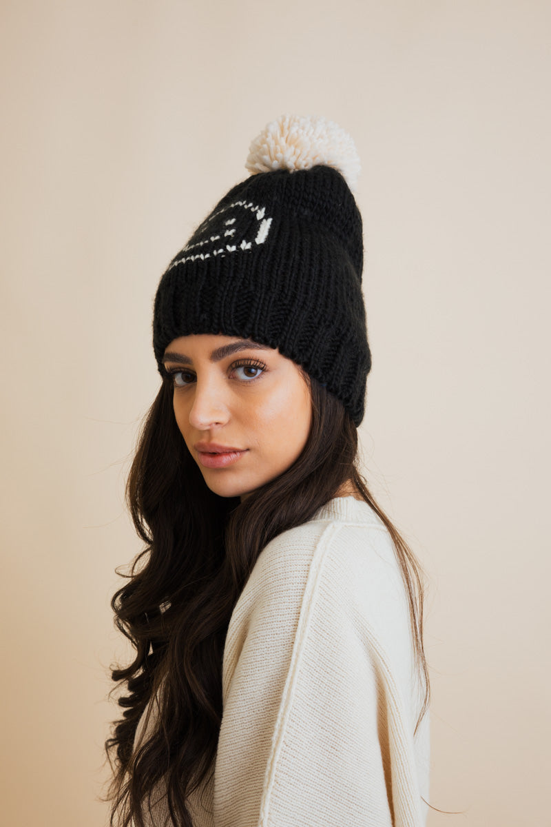 Snuggle & Happy Cheer Up Pom Beanie-Soul Flow Apparel
