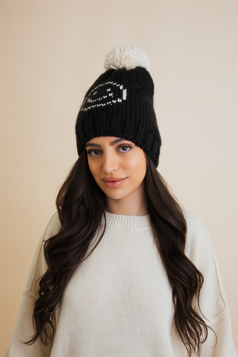 Snuggle & Happy Cheer Up Pom Beanie-Soul Flow Apparel