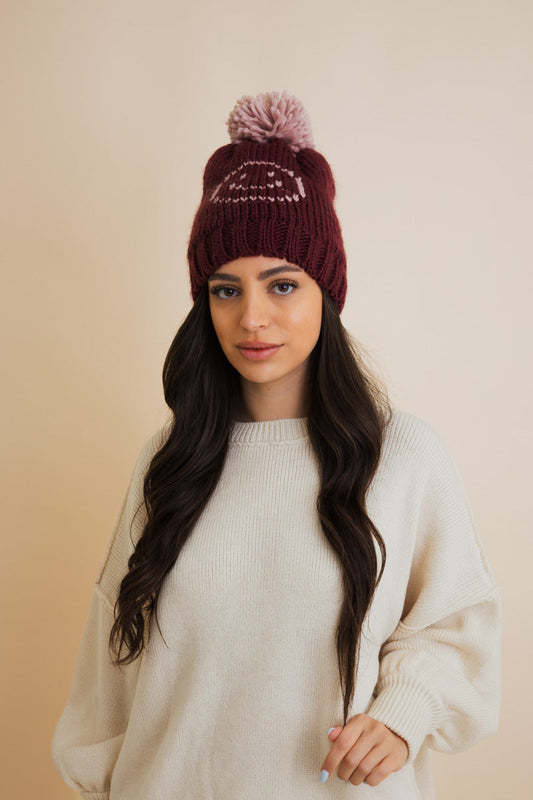 Snuggle & Happy Cheer Up Pom Beanie-Soul Flow Apparel