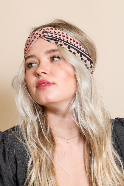 Mod Pattern Twist Headband - Bohemian, Chic, Versatile ????-Soul Flow Apparel