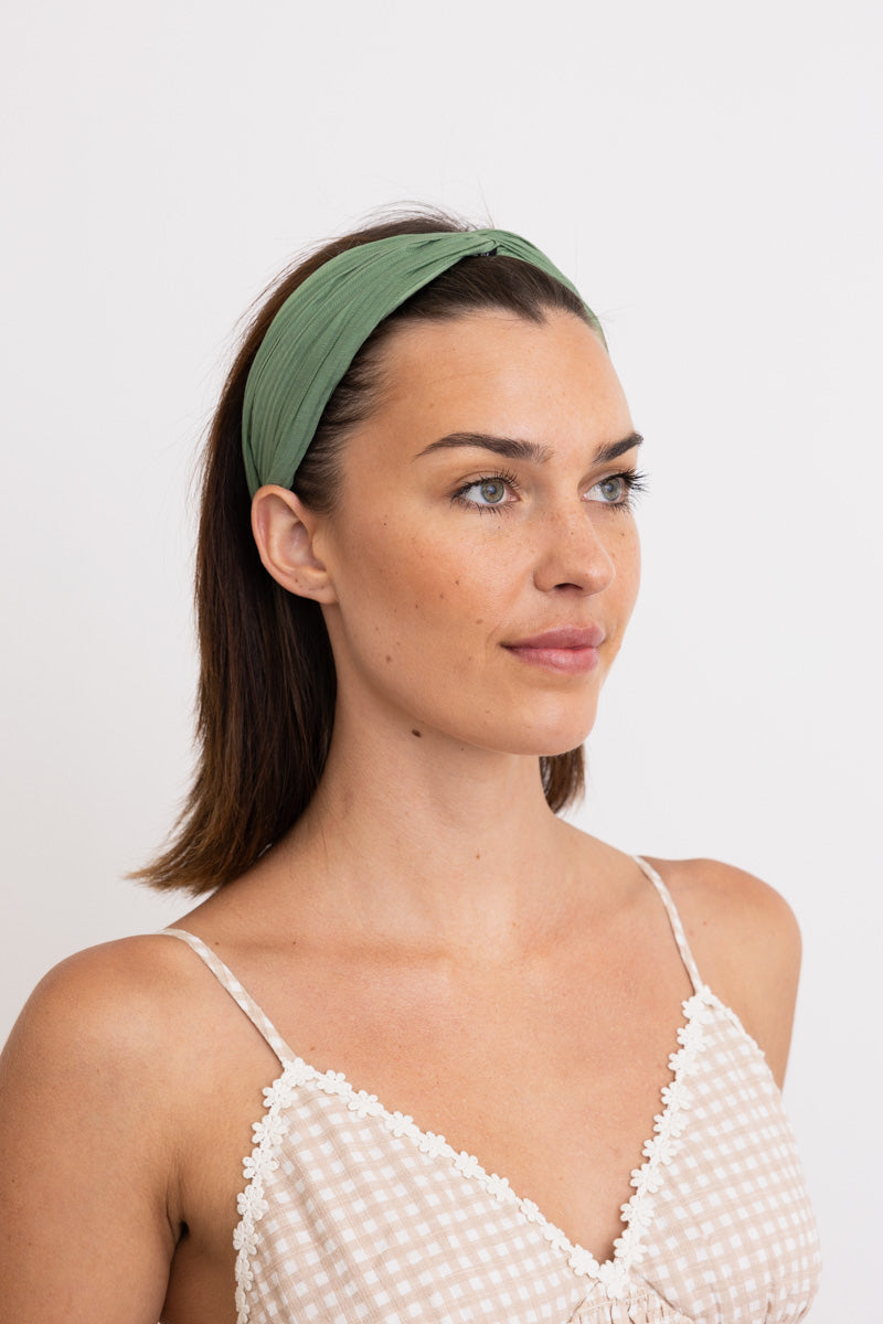 Pleated Solid Color Summer Headband??-Soul Flow Apparel