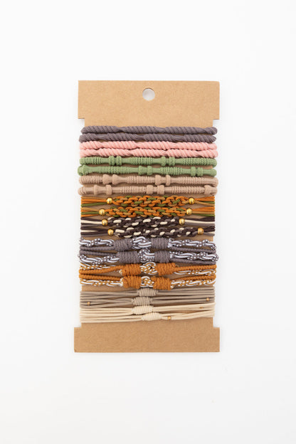 Retro Bohemian Stackable Hair Tie Bracelet Set????-Soul Flow Apparel