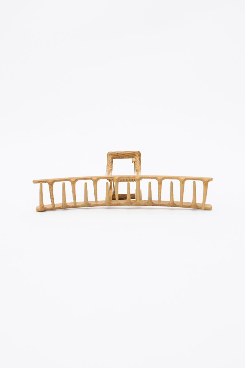 Retro Wood Grain Metal Hair Claw Clip Leto Collection