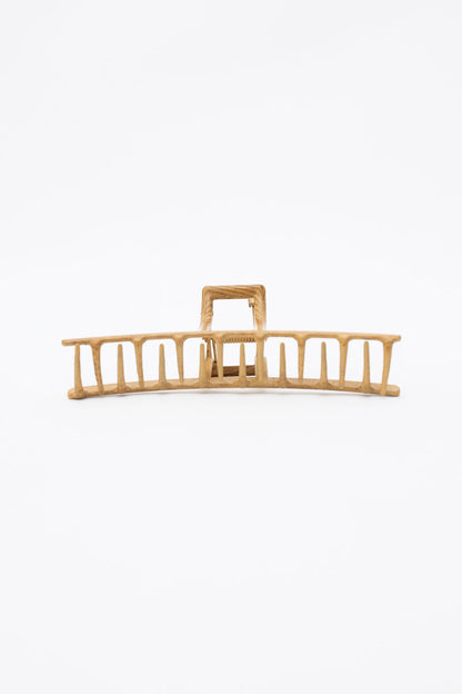 Retro Wood Grain Metal Hair Claw Clip Leto Collection