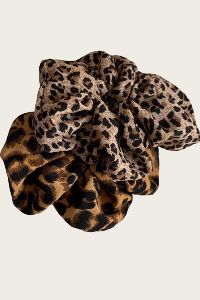 Leopard Print Scrunchies – Wild Animal Hair Rings