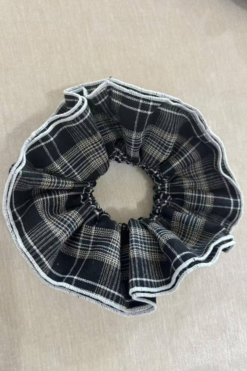 Vintage Stripe Double-Layer Scrunchie – Extra-Large Hair Tie for Women-Soul Flow Apparel