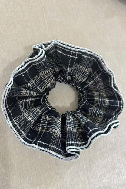 Vintage Stripe Double-Layer Scrunchie – Extra-Large Hair Tie for Women Leto Collection