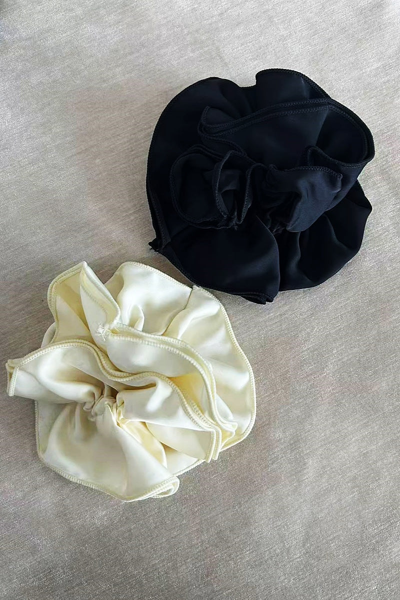 Parisian Satin Scrunchies – Retro Hair Ties with Luxe Feel ????????-Soul Flow Apparel
