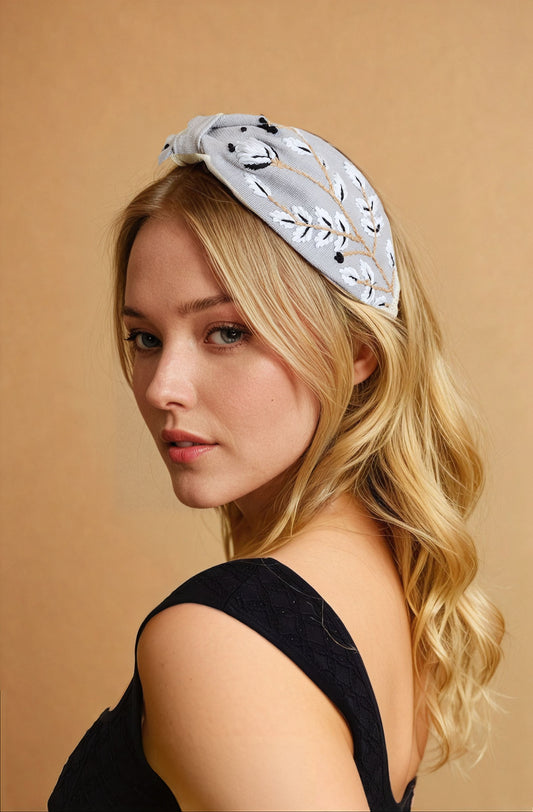 Floral Fun Monochrome Headband-Soul Flow Apparel