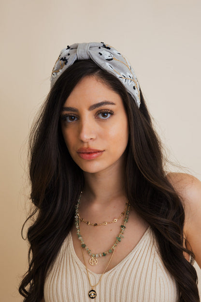 Floral Monochrome Headband-Soul Flow Apparel