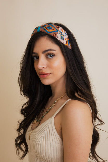 Charm Beaded Embroidered Headband-Soul Flow Apparel