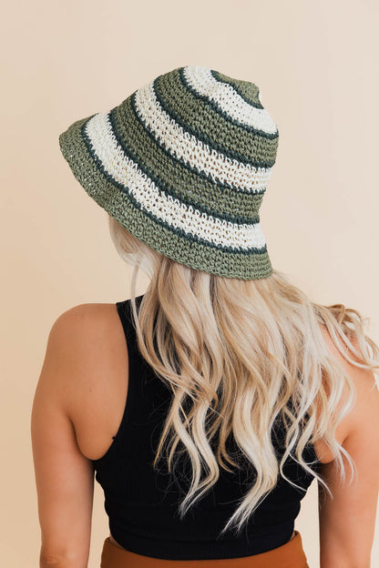 Woven Wonders Striped Sun Weave Hat Leto Collection