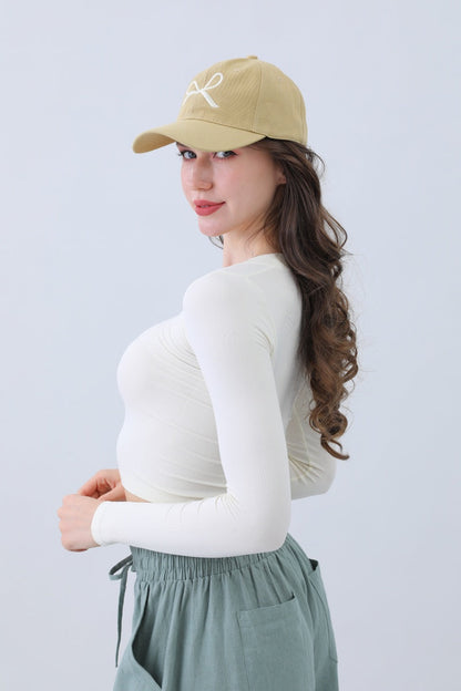 Embroidered Bow Ribbon Baseball Cap – Stylish & Chic??????-Soul Flow Apparel