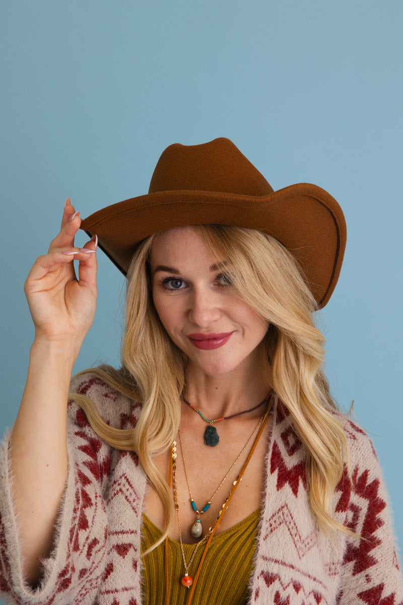 Soul Flow Apparel | Boho Western Love Classic Cowboy Hat