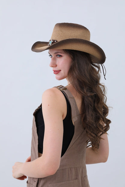 Rustic Star-Embellished Cowboy Hat – Timeless Western Charm?????-Soul Flow Apparel