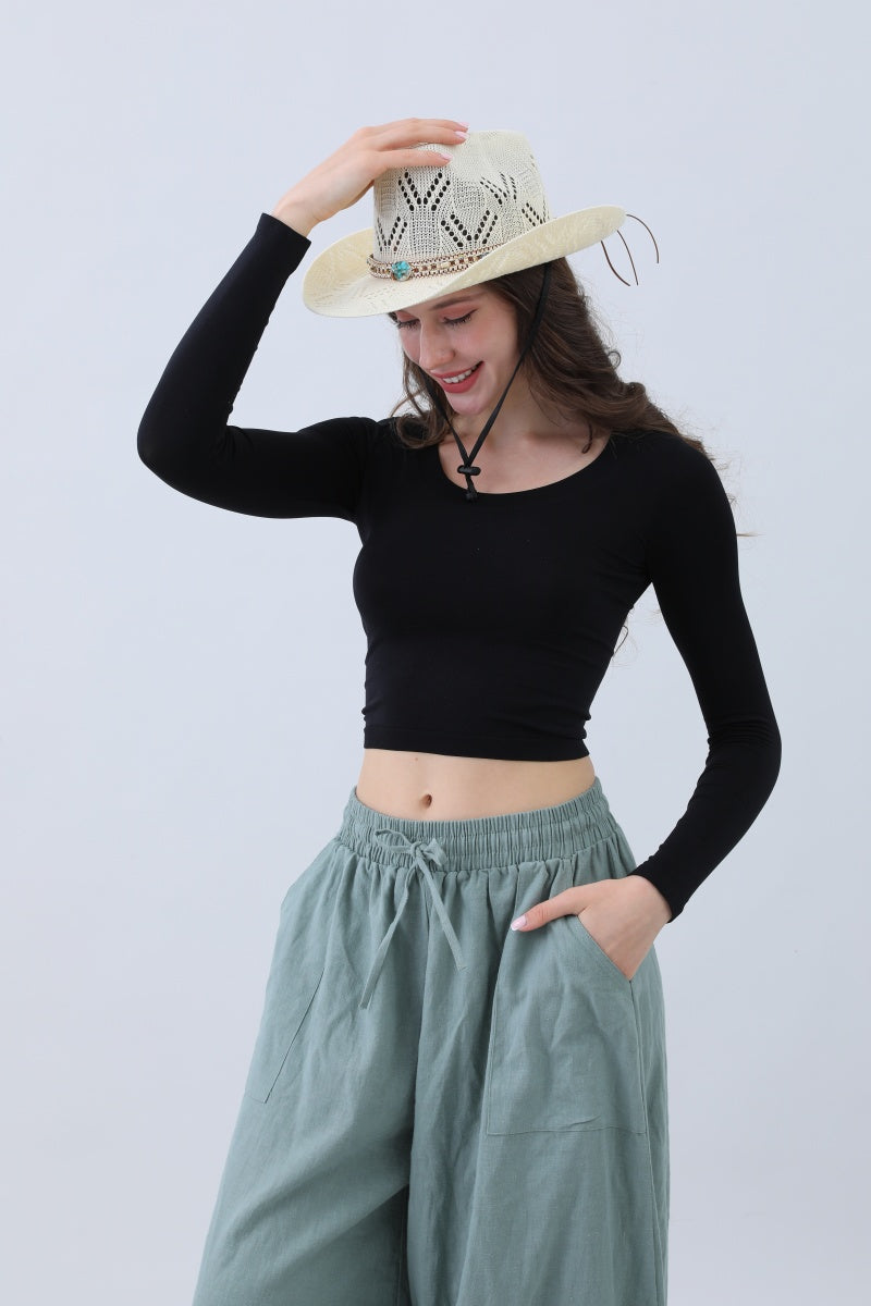 Turquoise Statement Cowboy Hat – Bold Cutout Artistry?????-Soul Flow Apparel