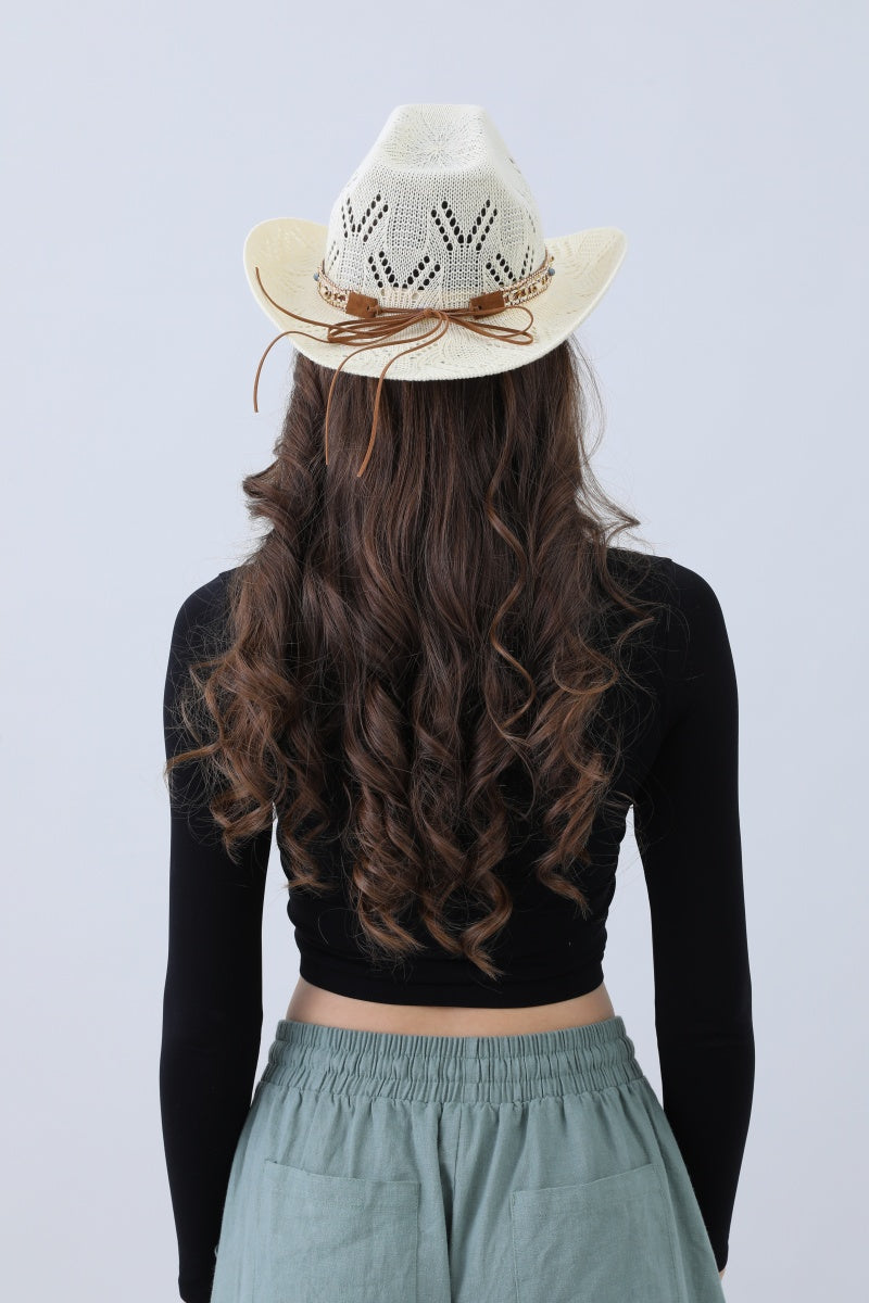 Turquoise Statement Cowboy Hat – Bold Cutout Artistry?????-Soul Flow Apparel