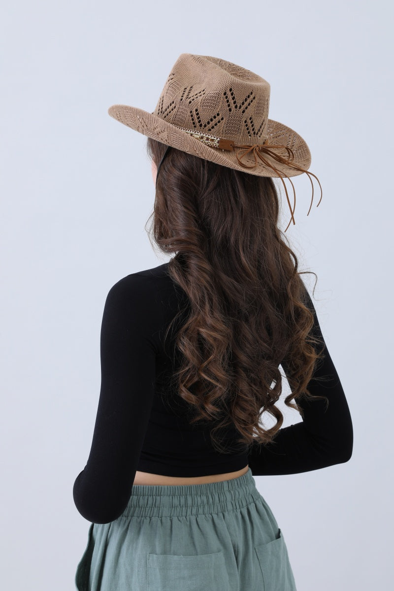 Turquoise Statement Cowboy Hat – Bold Cutout Artistry?????-Soul Flow Apparel