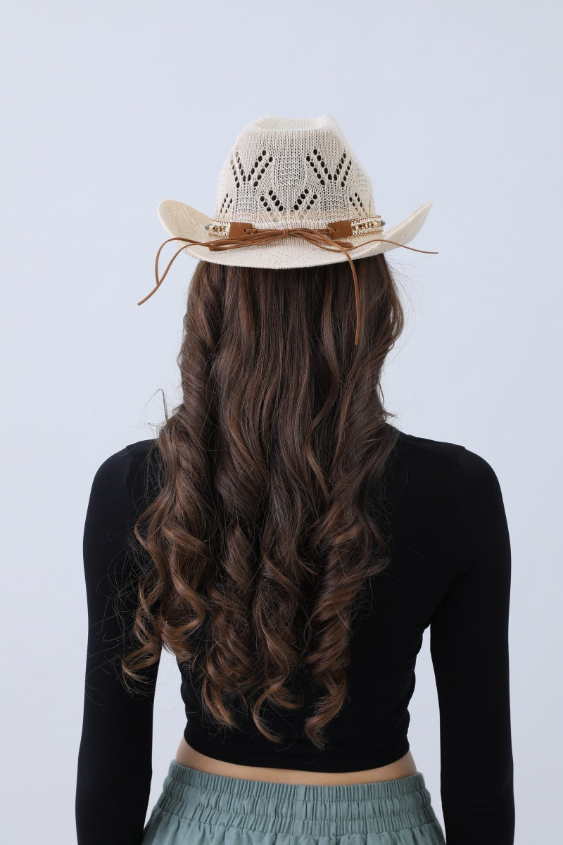 Turquoise Statement Cowboy Hat – Bold Cutout Artistry?????-Soul Flow Apparel